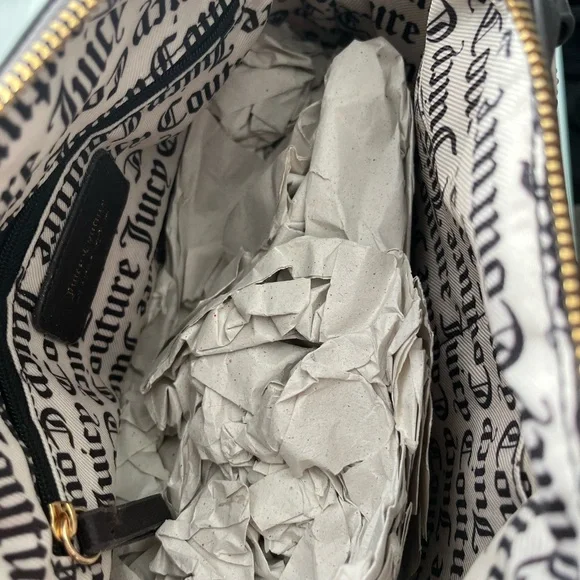 Juicy Couture Pink and Black Velour Handbag - Picture 6 of 7